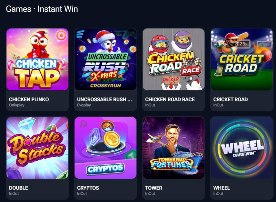 Hry s okamžitou výhrou Masterplay Casino